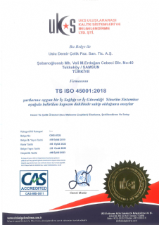 ISO 45001 İş Güvenliği Yönetim Sistemi Sertifikası