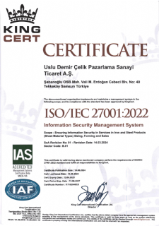 ISO 27001 Bilgi Güvenliği Yönetim Sistemi Sertifikası